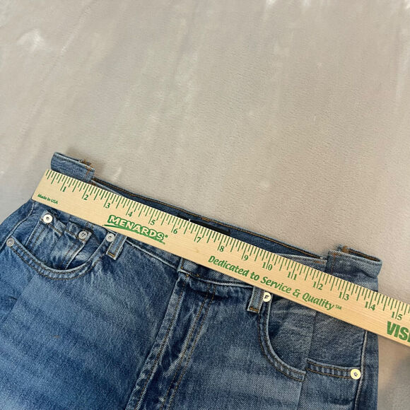 Revolve EB Denim Jeans Womens 26 Split Hem Button Fly Asymmetrical Retro USA NWT - Picture 7 of 14